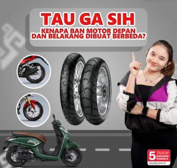 Mengapa Ukuran Ban Sepeda Motor Depan dan Belakang Berbeda 