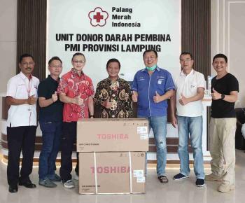 PSMTI Lampung Bersama Chandra Peduli Kasih Berikan Bantuan Kepada Unit Donor Darah PMI Pembina Provinsi Lampung 