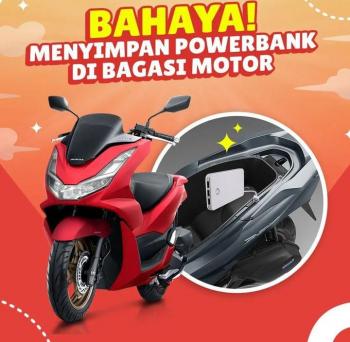 Bolehkan Menyimpan Powerbank di Jok Motor 