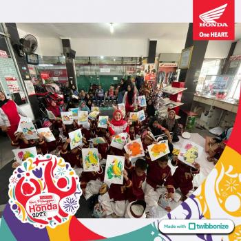 Honda TDM Antasari Gelar Lomba Mewarnai di Daerah Dalam Rangka Hari Pelanggan Nasional 