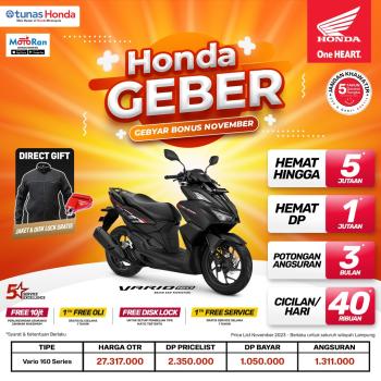 Gebyar Bonus November Bersama Tunas Honda Kalianda 