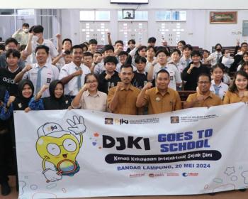 Kantor Wilayah Kementerian Hukum dan HAM Lampung Melalui Program DJKI Go To School Kunjungi Dua SMA di Bandar Lampung 