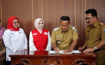  Pemerintah Kabupaten Lamsel Teken MoU dan PKS Bersama PMI Lampung Selatan