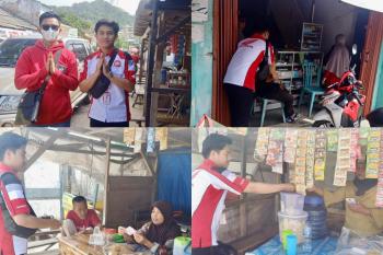 Gencar Bagikan Promo Melalui Canvassing di Pasar Waykandis 