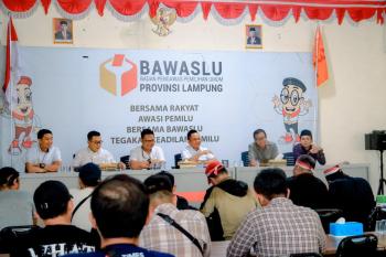 Bawaslu Lampung Rilis Hasil Pengawasan Kampanye Pemilu 2024 