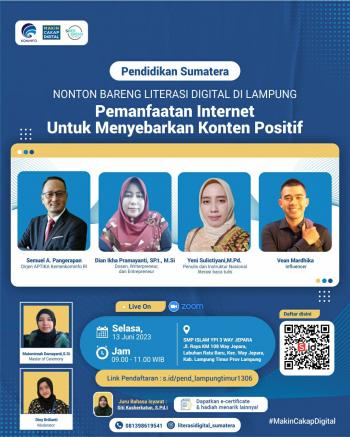 Literasi Digital di SMP Kabupaten Lampung Timur, Ajak Pelajar Sebarkan Konten Positif