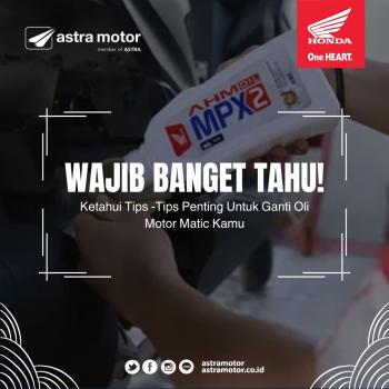 Tips Ganti Oli Motor Matic 