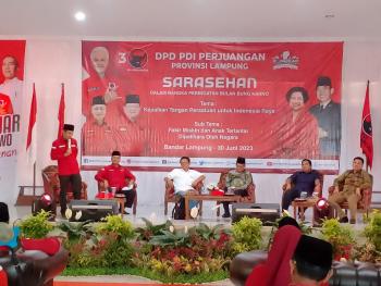 Sarasehan DPD PDIP Lampung: Gotong-Royong Tekan Angka Kemiskinan di Lampung 