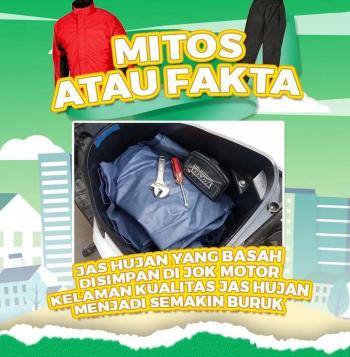 Jangan Simpan Jas Hujan Yang Basah di Bawah Jok Motor 