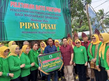 Masyarakat Dusun Srimukti, Desa Sriwedari Bersyukur Dapat Bantuan Dua Sumur Bor Dari Ketum PIPAS 